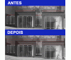 Comparação entre antes e depois da instalação das barreiras.